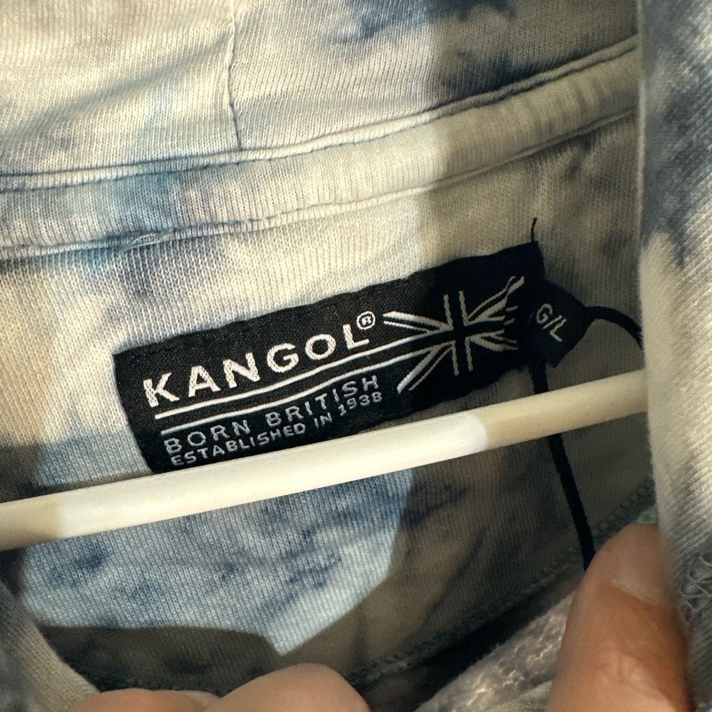 Kangol Blue Tie-Dye Hoodie Size Large - Picture 3 of 4
